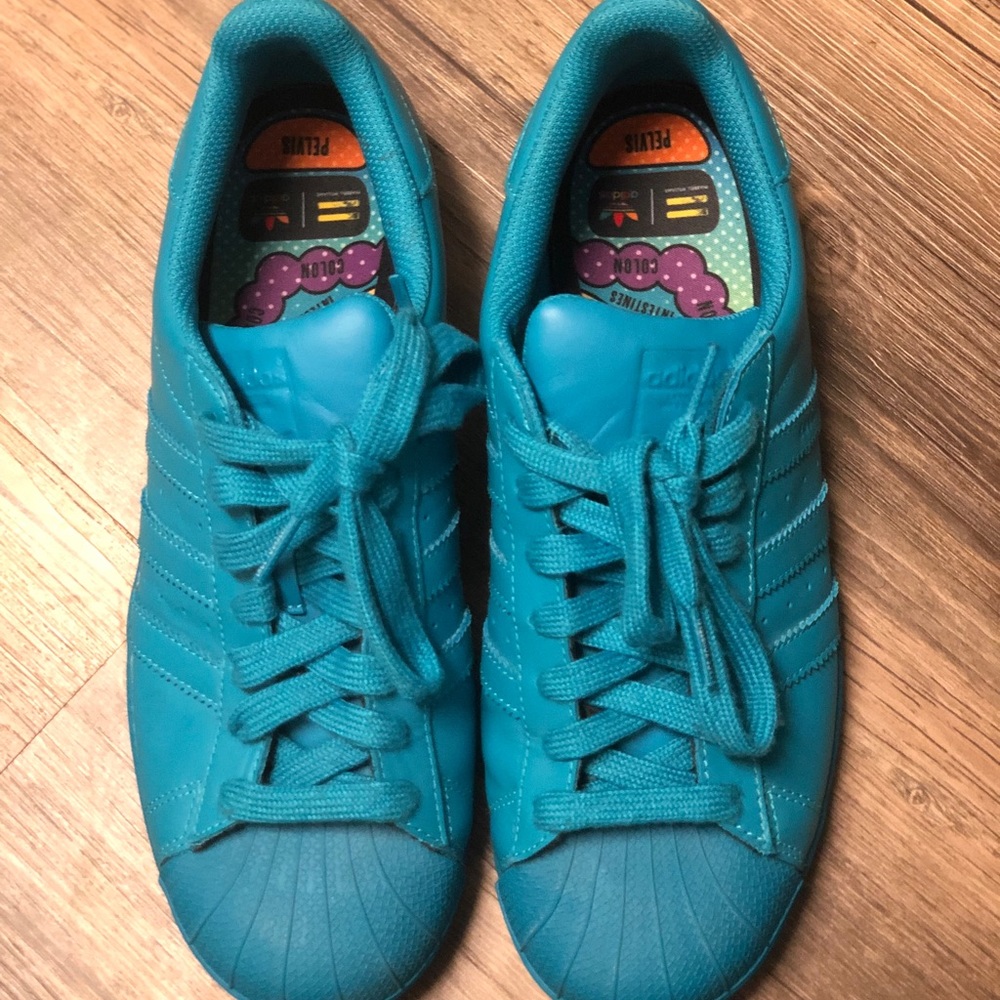 Adidas X Pharrell super color sneakers(light blue)
